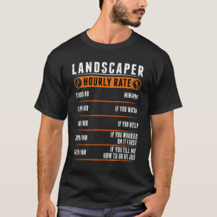 T-shirt Taux Horaire Paysagiste Tarif Main-d'œuvre Paysagi