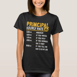 T-shirt Taux horaire principal - Professeur de drôle direc