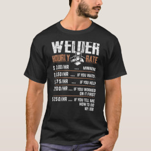 T-shirt Taux horaire souder artisan Flamme Metalsmith F
