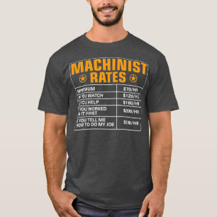 T-shirt Taux Machinistes Drôle Taux Machinistes Taux Hora