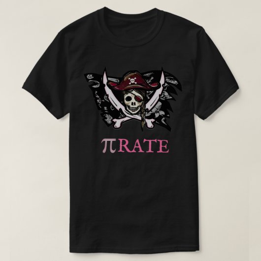 T-shirt Taux PI Pirate Funny Cool Math Geek Nerd Cadeau (Design devant)