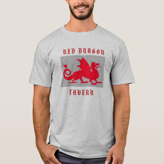T-shirt taverne rouge de dragon (Devant)