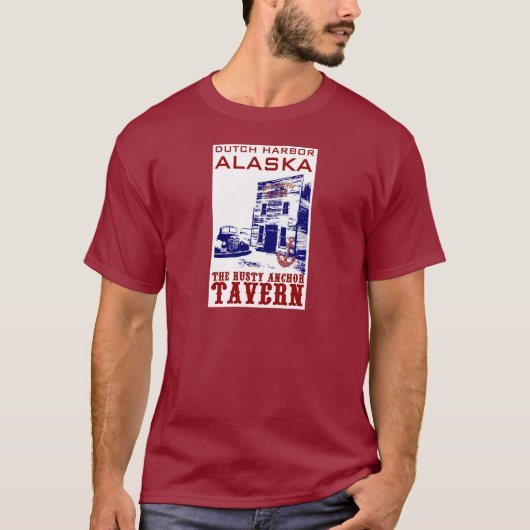 T-shirt Taverne rouillée d'Ancre de port néerlandais (Devant)