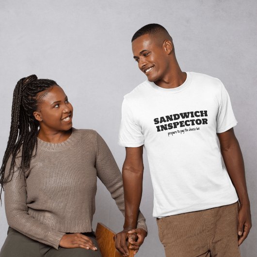 T-shirt Taxe sur le fromage de l'inspecteur des sandwichs 