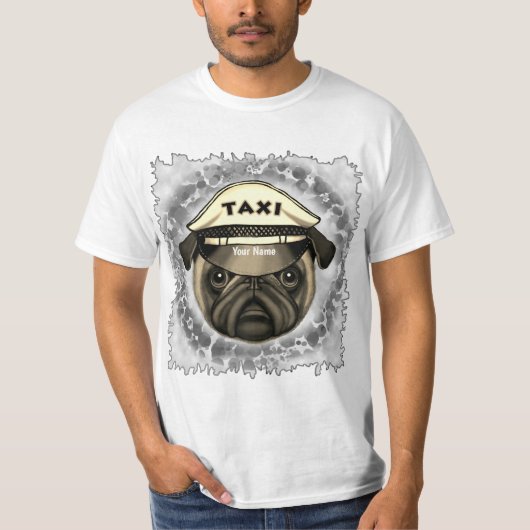 T-shirt Taxi Pug (Devant)