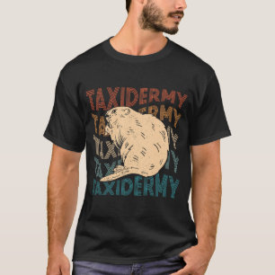 T-shirt Taxidermie Us Taxidermisme Retro Beaver