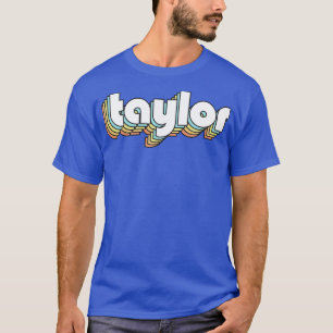 T-shirt Taylor Retro Rainbow Typographie style défraîchi