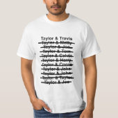 T-shirt Taylor & Travis 02 (Black Text / Black Line) (Devant)