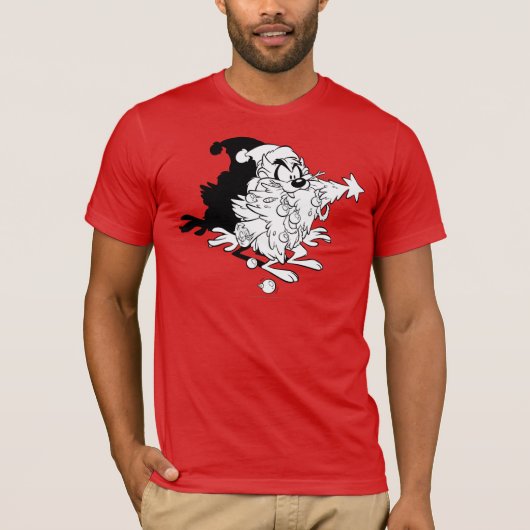 T-shirt TAZ™ manger un arbre de Noël (Devant)