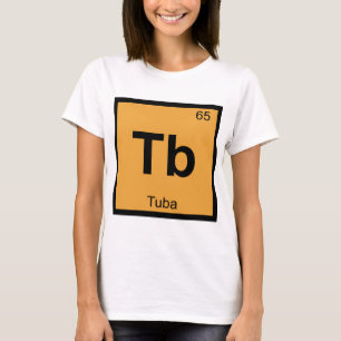 T-shirt Tb - Symbole de table périodique de la chimie musi