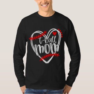 T-shirt Tball MOM T-ball Filles T-ball Coeur