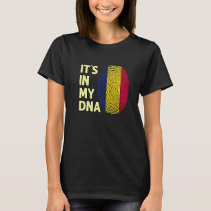 T-shirt Tchad Dans Mon Adn Équipe Drapeau Tchadienne Tchad