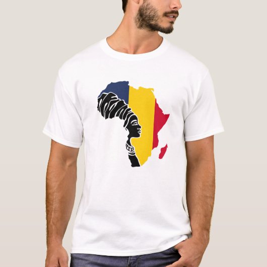 T-shirt Tchad Drapeau Afrique Carte Patrimoine Ethnique No (Devant)