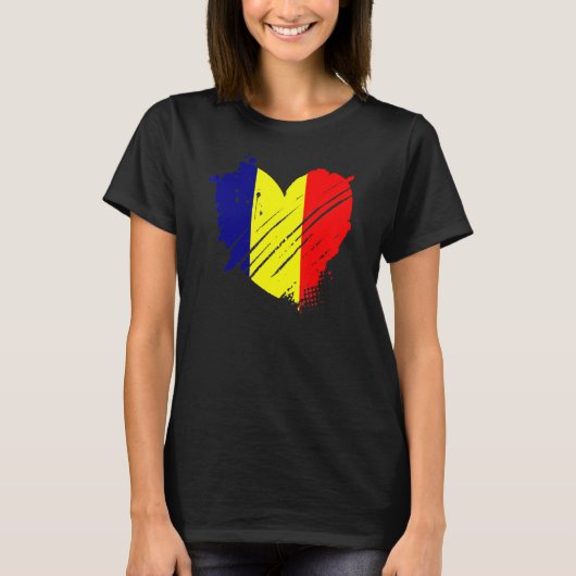 T-shirt Tchad Drapeau J'Aime Le Tchad C'Est Dans Mon Adn P (Devant)