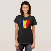T-shirt Tchad Drapeau J'Aime Le Tchad C'Est Dans Mon Adn P (Devant entier)