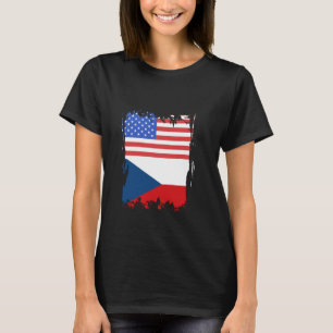 T-shirt Tchèque Racines Pride Tchèque USA Amérique Républi
