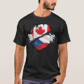 T-shirt Tchèques Drapeau des racines arrachées aux mains c (Devant)