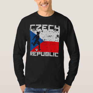 T-shirt Tchéquie Football Football Fan Jersey Drapeau Cze