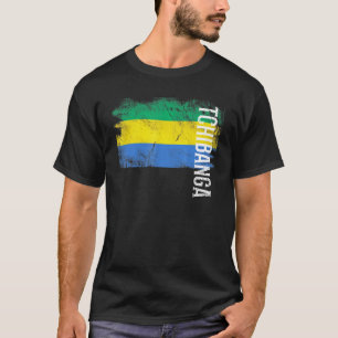 T-shirt Tchibanga Gabon Drapeau Pour Les Femmes Gabonaise