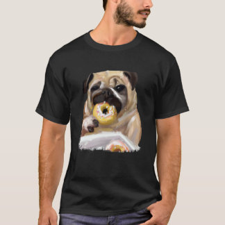 T-shirt Tchien Carlin Mangeant un Beignet 3