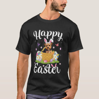 T-shirt Tchiens de Terrier du Yorkshire Joyeuses Pâques Ch
