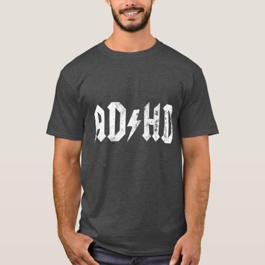 T-shirt TDAH rétro (Devant)