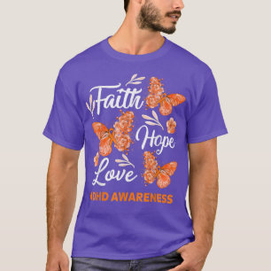 T-shirt TDAH Sensibilisation Foi Espoir Aimer Papillon