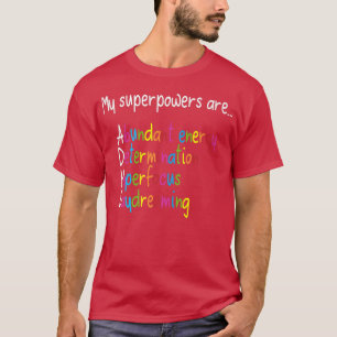 T-shirt TDAH Superpuissances Sensibilisation à la diversit