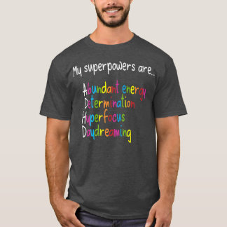 T-shirt TDAH Superpuissances Sensibilisation à la neurodiv