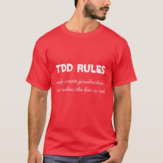 T-shirt TDD Rules - Red (Devant)