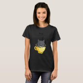 T-shirt Tea Because Murder is Wrong Women's  Cat in Tea Cu (Devant entier)
