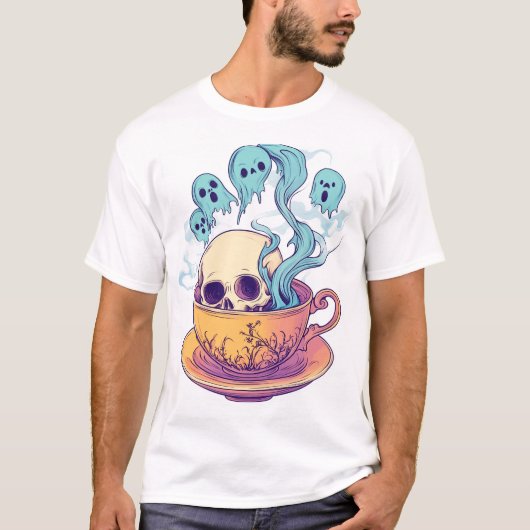 T-shirt Tea & Bones � Funny Relaxed Skull (Devant)