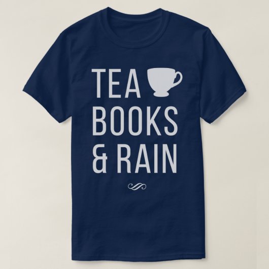 T-shirt Tea Books amp Pluie (Design devant)