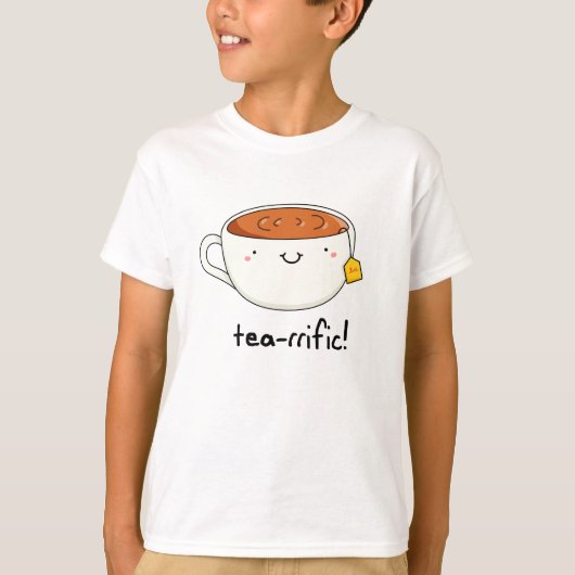 T-shirt Tea-rrific Funny Cup De Thé Pun (Devant)