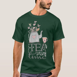 T-shirt Tea Set Teacup et Tea Kettle pour les amateurs de