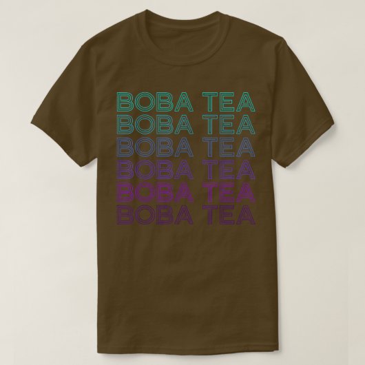 T-shirt Tea Tea Bubble Tea Milk Tea Retro  (Design devant)