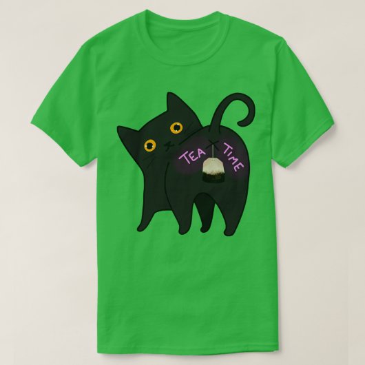 T-shirt Tea Time Cat (Design devant)