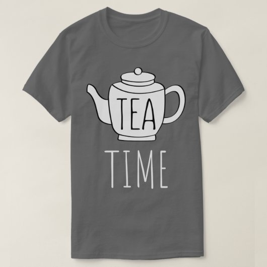 T-shirt Tea Time Drôle Texte Pun Illustration (Design devant)