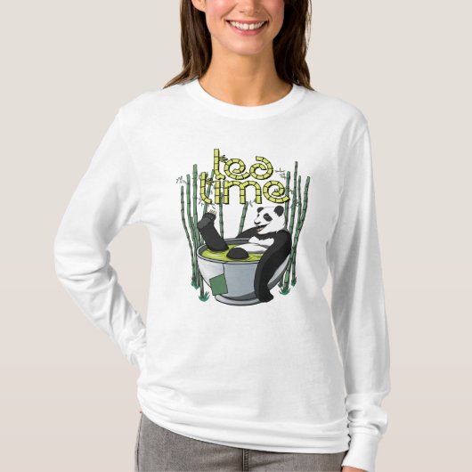 T-shirt Tea Time Panda (Devant)