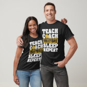 T-shirt Teach Coach Volleyball Sleep Repeat Volleyball Coa (Unisexe)