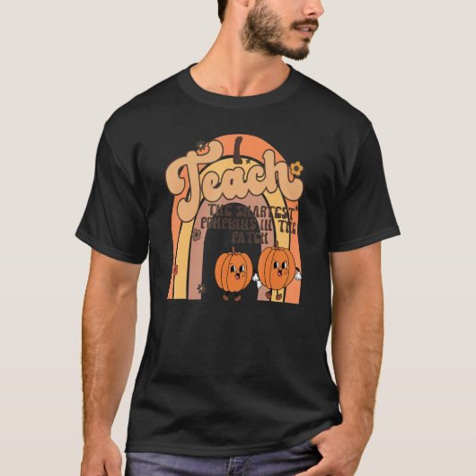 T-shirt Teach The Smartest Pumpkin In The Patch Rainbow Te (Devant)