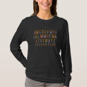 T-shirt Teacher Alphabets Half Leopard Colorful (Devant)