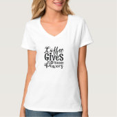 T-shirt Teacher Art Café Me Donne Des Pouvoirs D'Enseignan (Devant)