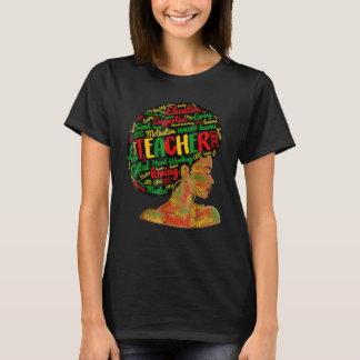 T-shirt Teacher Black History Queen Melanin Afro African P
