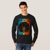 T-shirt Teacher Black History Queen Melanin Afro African P (Devant entier)