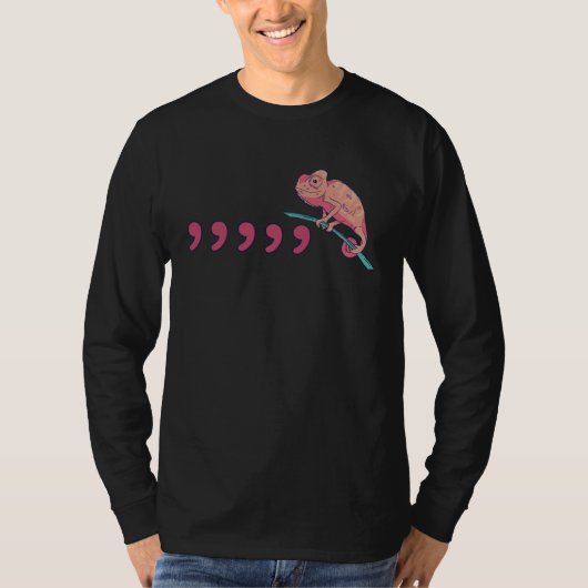 T-shirt Teacher Comma Chameleon 80 s (Devant)
