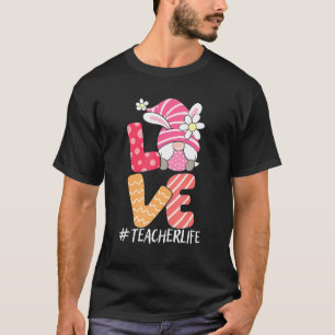 T-shirt Teacher Cute Gnome Bunny Amour Pâques Fête chrétie