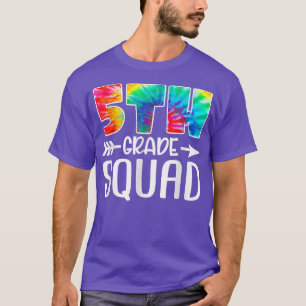 T-shirt Teacher de 5e année Tie Dye Retour à l'école Ensei