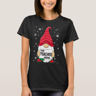 T-shirt Teacher Gnome Famille Correspondant Pajama de Noël