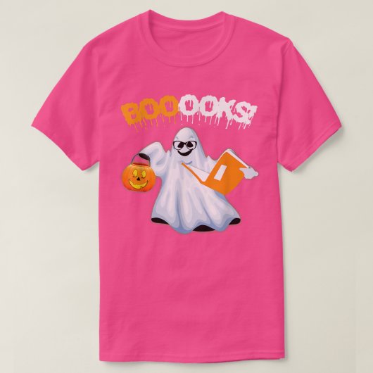 T-shirt Teacher Librarian Books Reading Ghost Pu (Design devant)